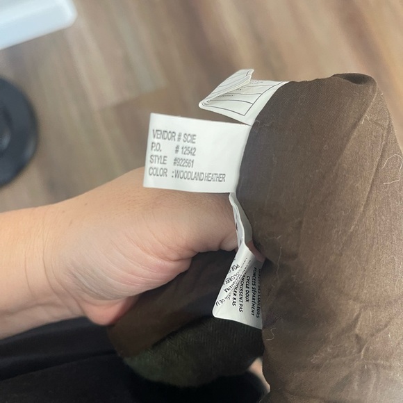 Natural Reflections Quilted Vest Green Acrylic/Wool Blend Fur Collar 1X Midwest - Picture 6 of 7